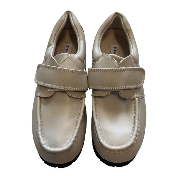 Dr. Leonards Mens Diabetic Beige Comfort Shoes Size 9W With Adjustable Strap - Picture 1 of 10